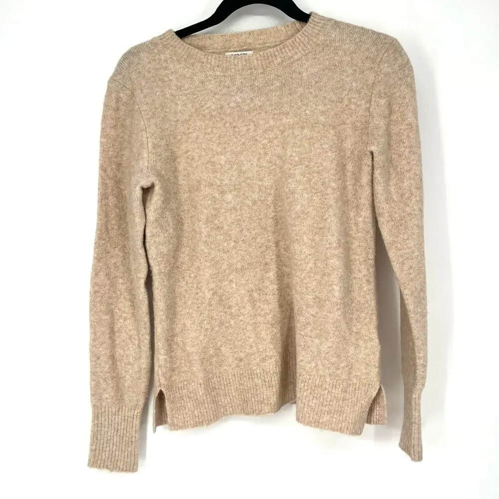 J.Crew Extra Soft Yarn Sweater XXS Beige Wool Blend Crewneck BU223